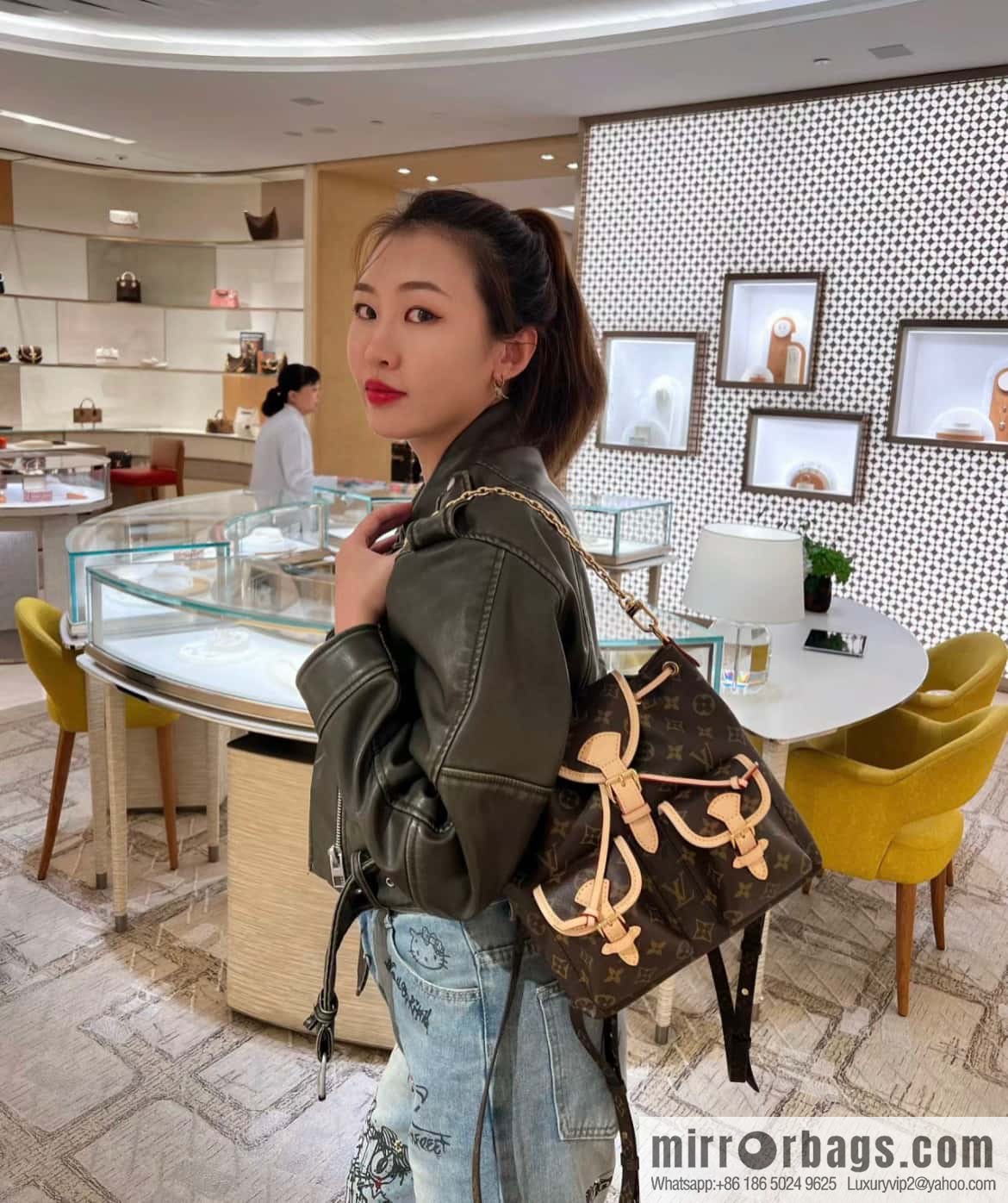 [Original single boutique] M46932 monogram backpack series Excursion small backpack