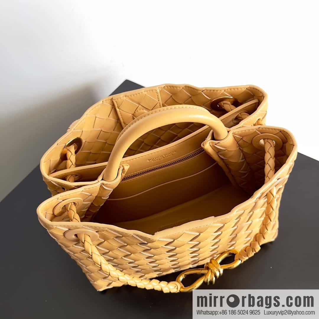 BV's 2023 new Andiamond tote bag small model number: 743568 almond color.
