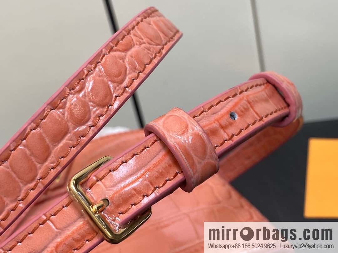 [Original order boutique] M48865 orange, crocodile pattern full leather cap that English series Capucines mini handbag