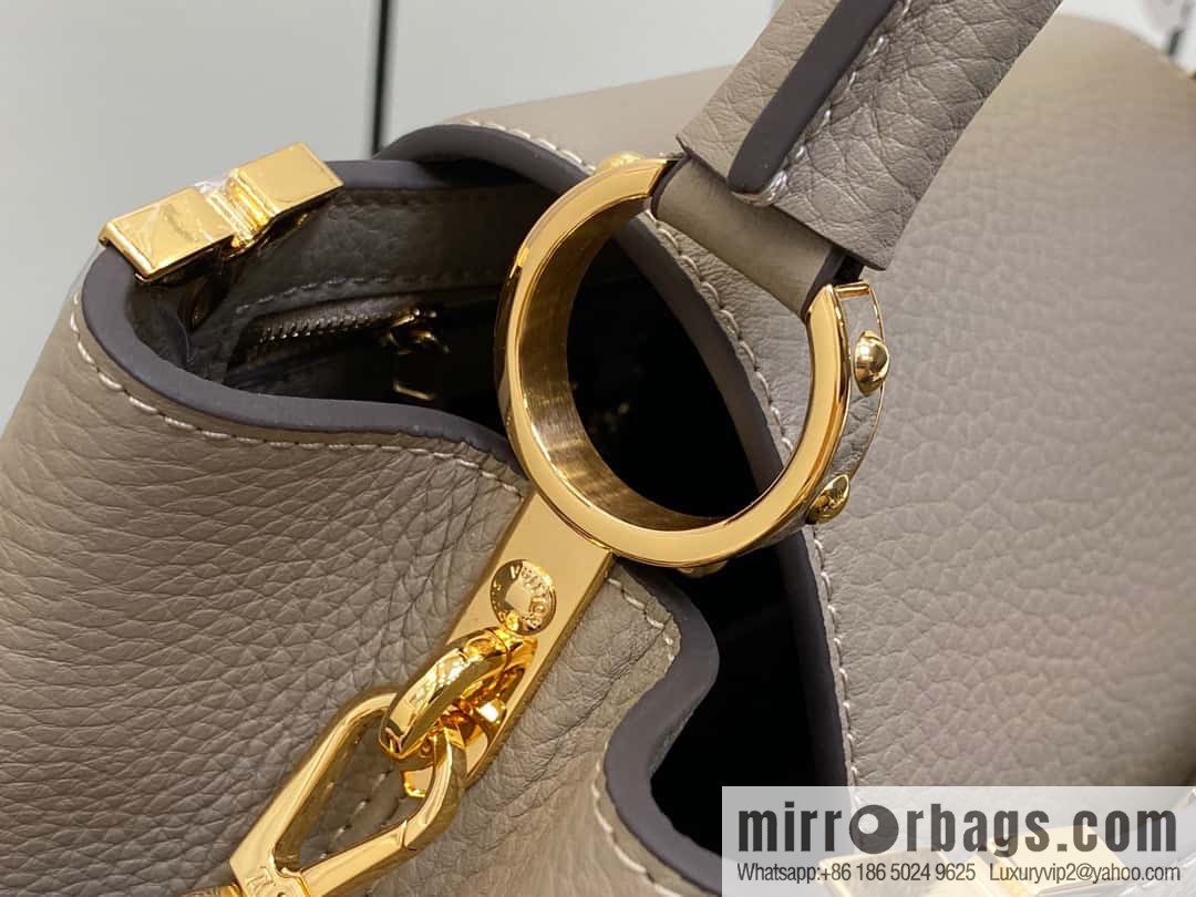 [Original order boutique] M24567 khaki flower crown, full leather cap, that English series Capucines medium handbag