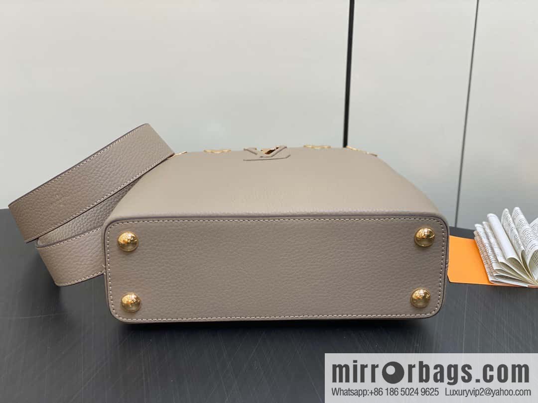 [Original order boutique] M24567 khaki flower crown, full leather cap that English series Capucines small handbag