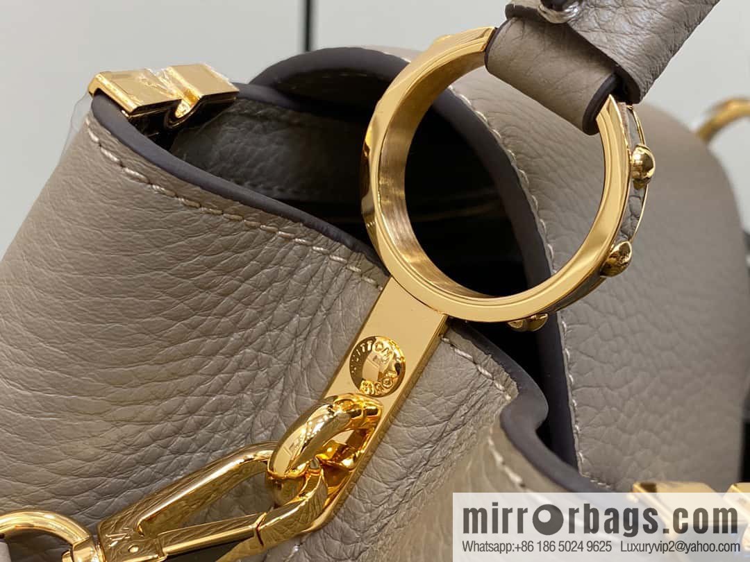 [Original order boutique] M24567 khaki flower crown, full leather cap that English series Capucines small handbag