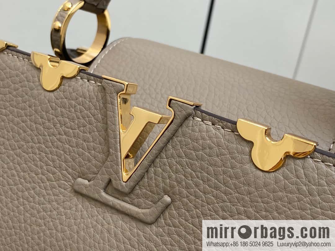 [Original order boutique] M24567 khaki flower crown, full leather cap that English series Capucines small handbag