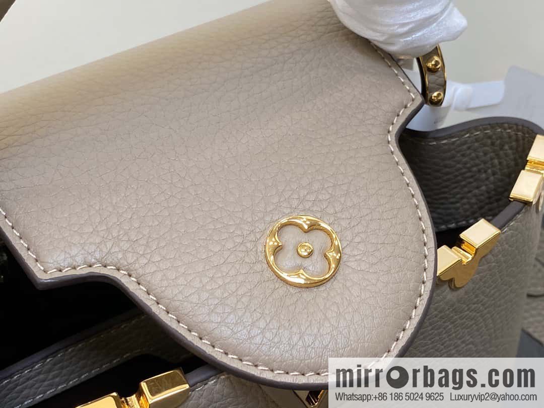 [Original order boutique] M24567 khaki flower crown, full leather cap that English series Capucines small handbag