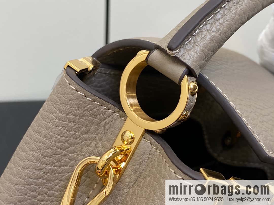 [Original order boutique] M24567 khaki flower crown, full leather cap, that English series Capucines mini handbag Capucines Flower Crown handbag