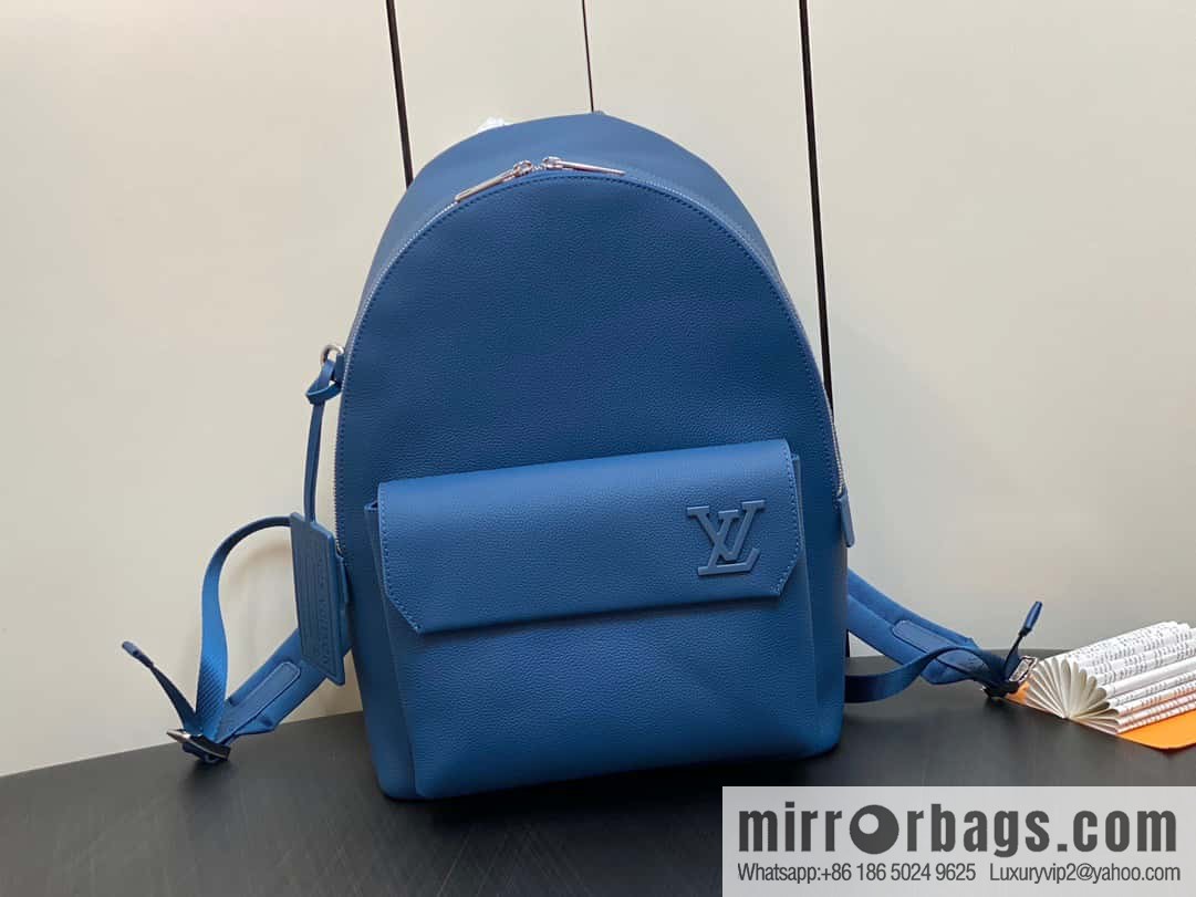 [Original single boutique] M23735 dark blue, full leather backpack series TAKEOFF backpack LV NEW BACKPACK backpack