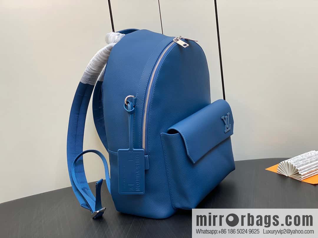 [Original single boutique] M23735 dark blue, full leather backpack series TAKEOFF backpack LV NEW BACKPACK backpack