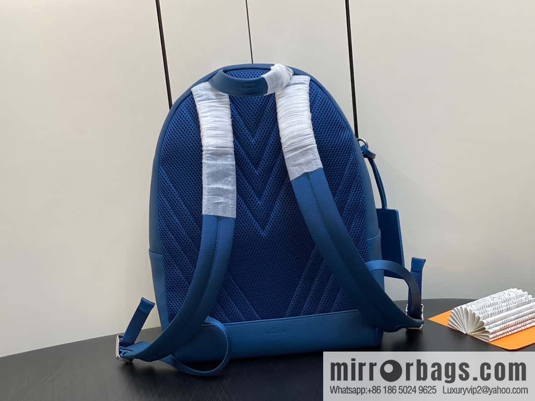 [Original single boutique] M23735 dark blue, full leather backpack series TAKEOFF backpack LV NEW BACKPACK backpack