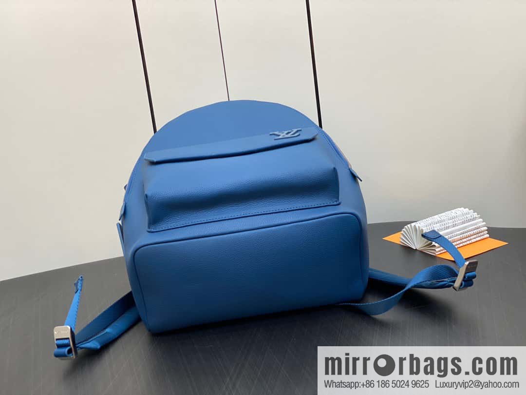 [Original single boutique] M23735 dark blue, full leather backpack series TAKEOFF backpack LV NEW BACKPACK backpack