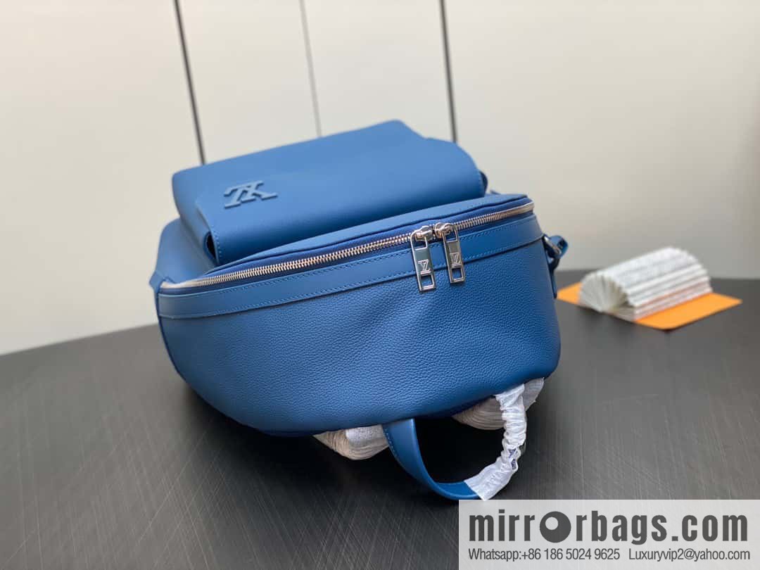 [Original single boutique] M23735 dark blue, full leather backpack series TAKEOFF backpack LV NEW BACKPACK backpack