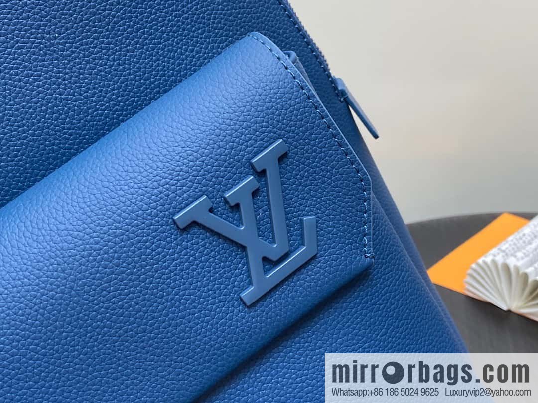 [Original single boutique] M23735 dark blue, full leather backpack series TAKEOFF backpack LV NEW BACKPACK backpack