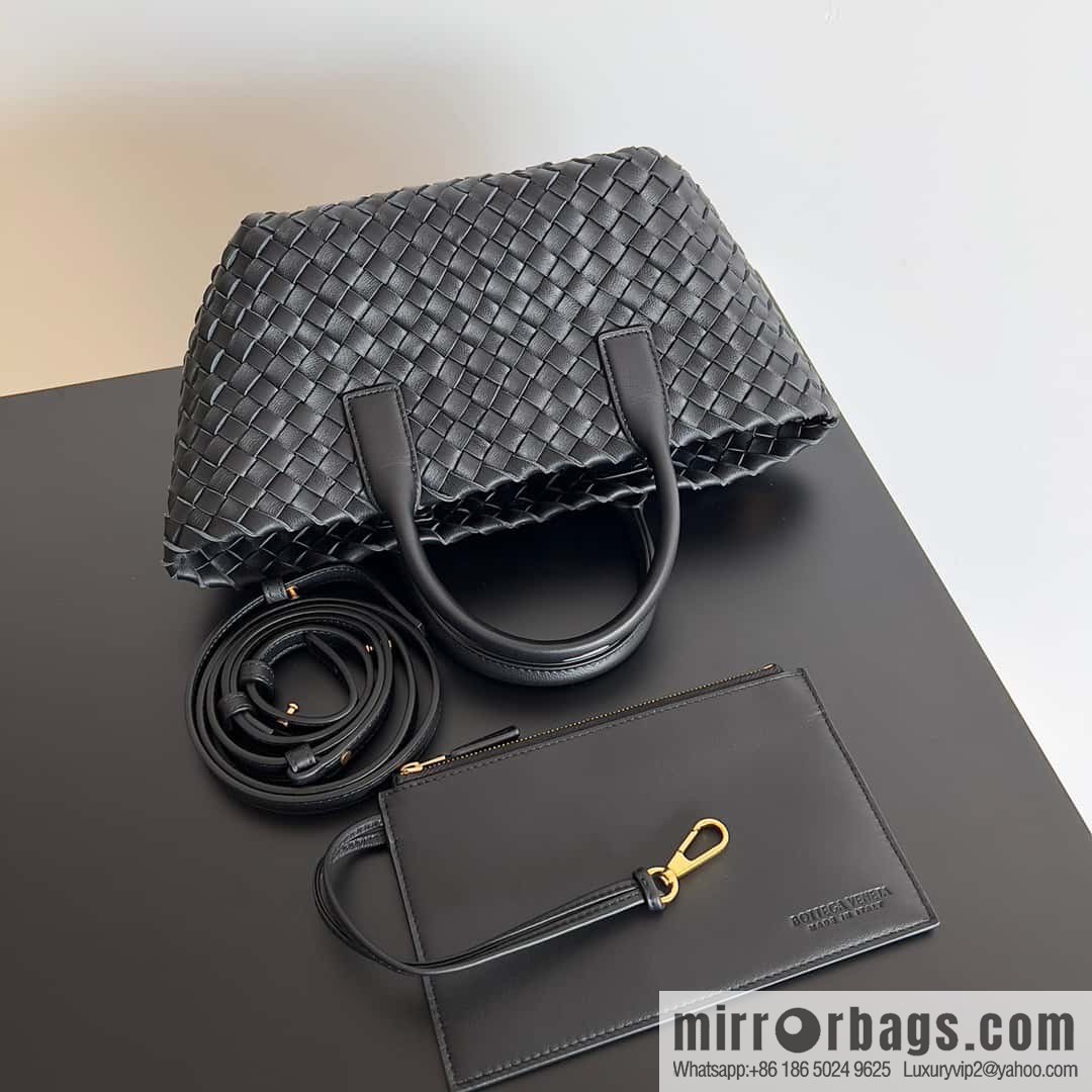 BV Mini Cabat limited edition mini vegetable basket BAG model; 709464 black