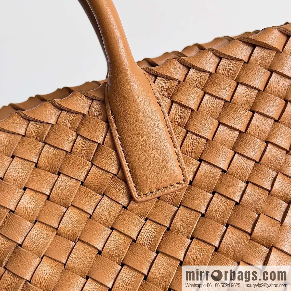 BV Mini Cabat Limited Edition mini vegetable basket BAG model; 709464 light brown