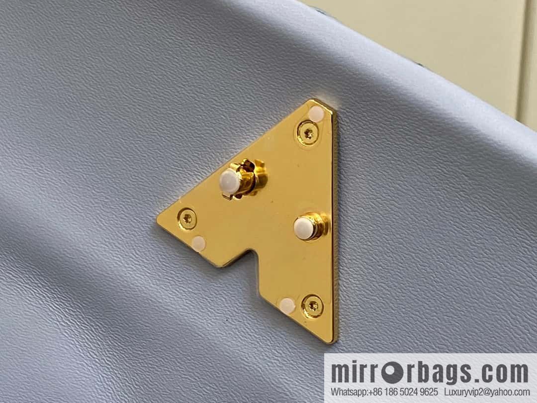 [Original single boutique] M22891 Haze gray, full leather rhombus chain bag series GO-14 Teist medium handbag M22890