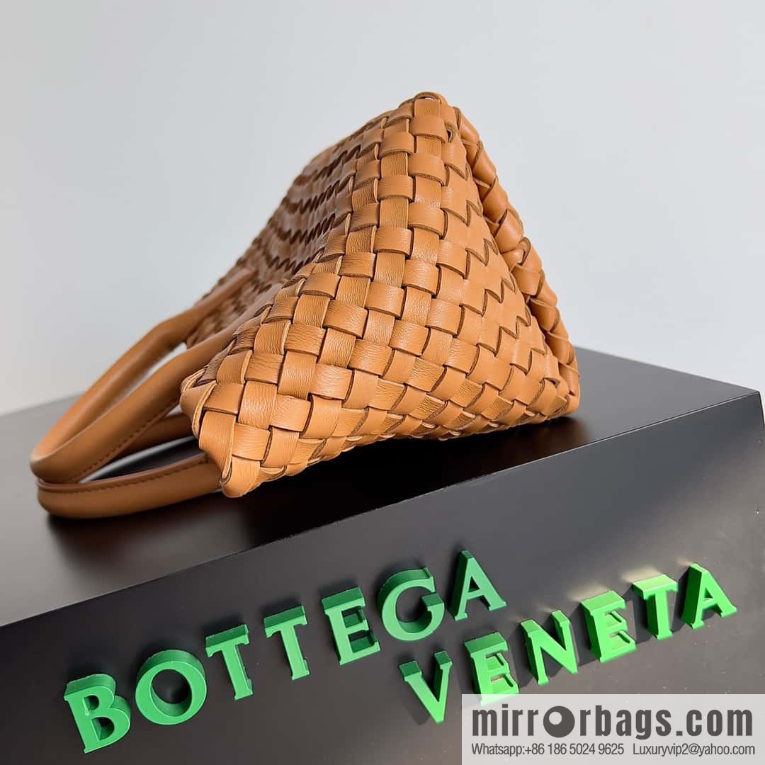 BV Mini Cabat Limited Edition mini vegetable basket BAG model; 709464 light brown