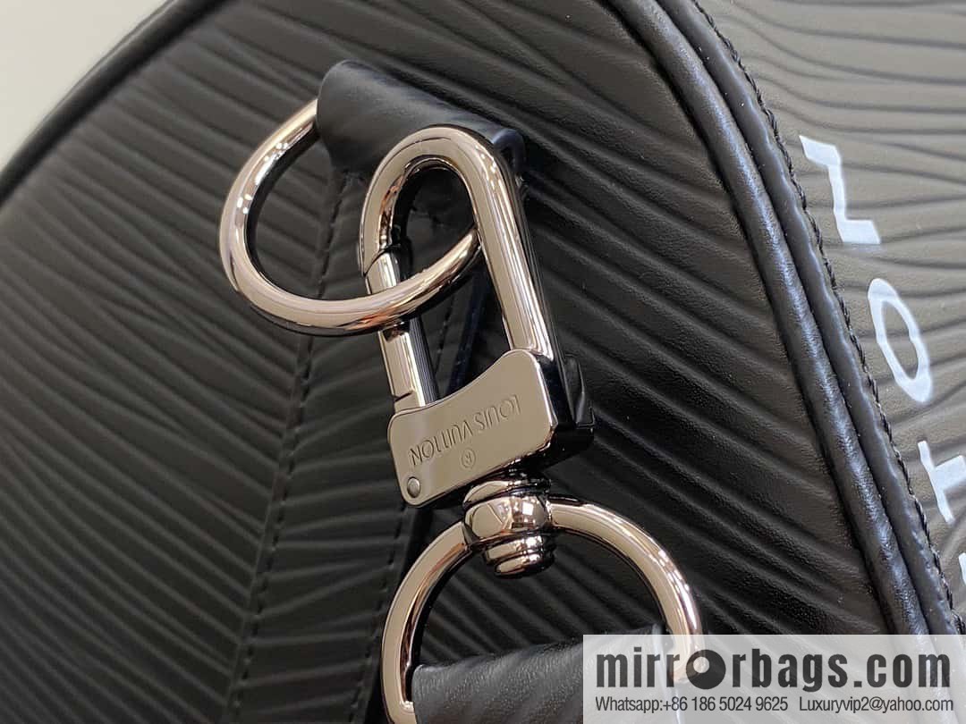[Original order boutique] M23721 black epi full leather travel bag series, this Keepall Bandoulière 50 handbag
