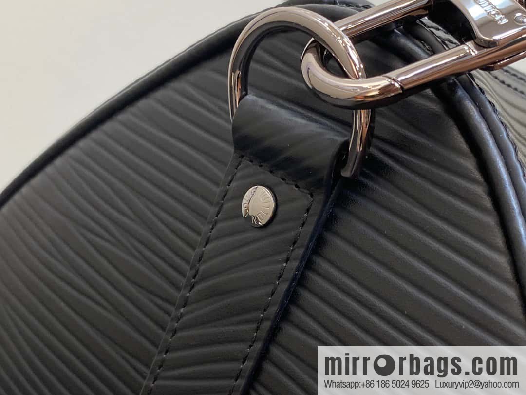 [Original order boutique] M23721 black epi full leather travel bag series, this Keepall Bandoulière 50 handbag