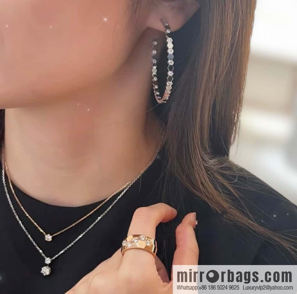 CHAUMET BEE MY LOVE Love Nest Series Large Honeycomb Earrings