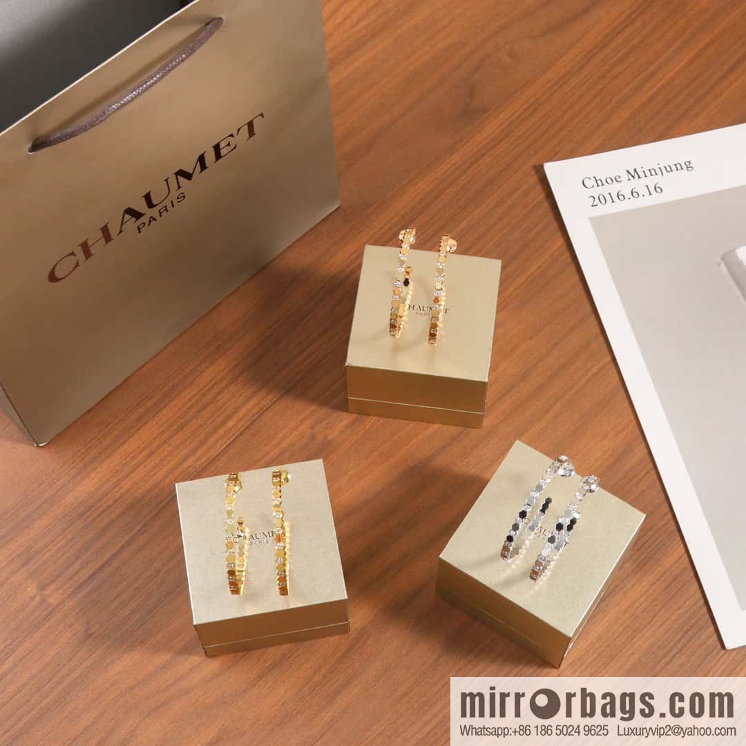 CHAUMET BEE MY LOVE Love Nest Series Large Honeycomb Earrings