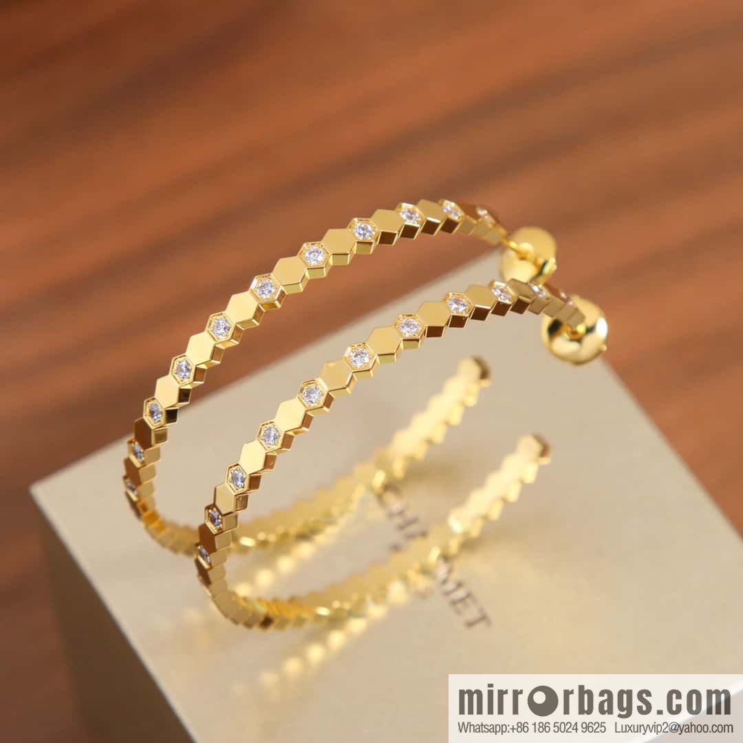 CHAUMET BEE MY LOVE Love Nest Series Large Honeycomb Earrings