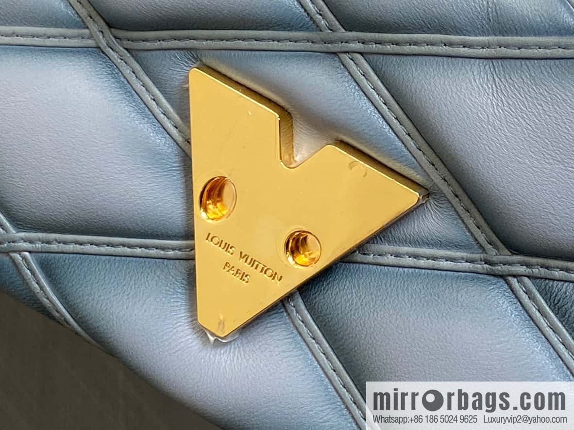 [Original order boutique] M23526 haze blue M82752 full leather chain bag series PICO GO-14 handbag Pico GO-14 handbag