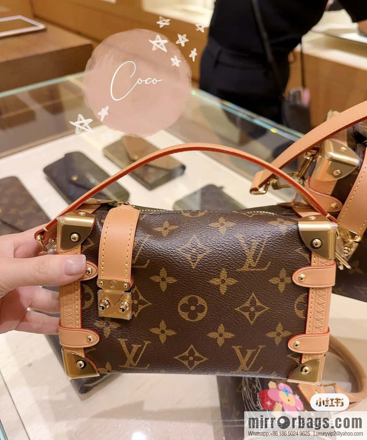 [Original order boutique] M46815 monogram mini soft box series side trunk mini handbag M46358 mini monogram