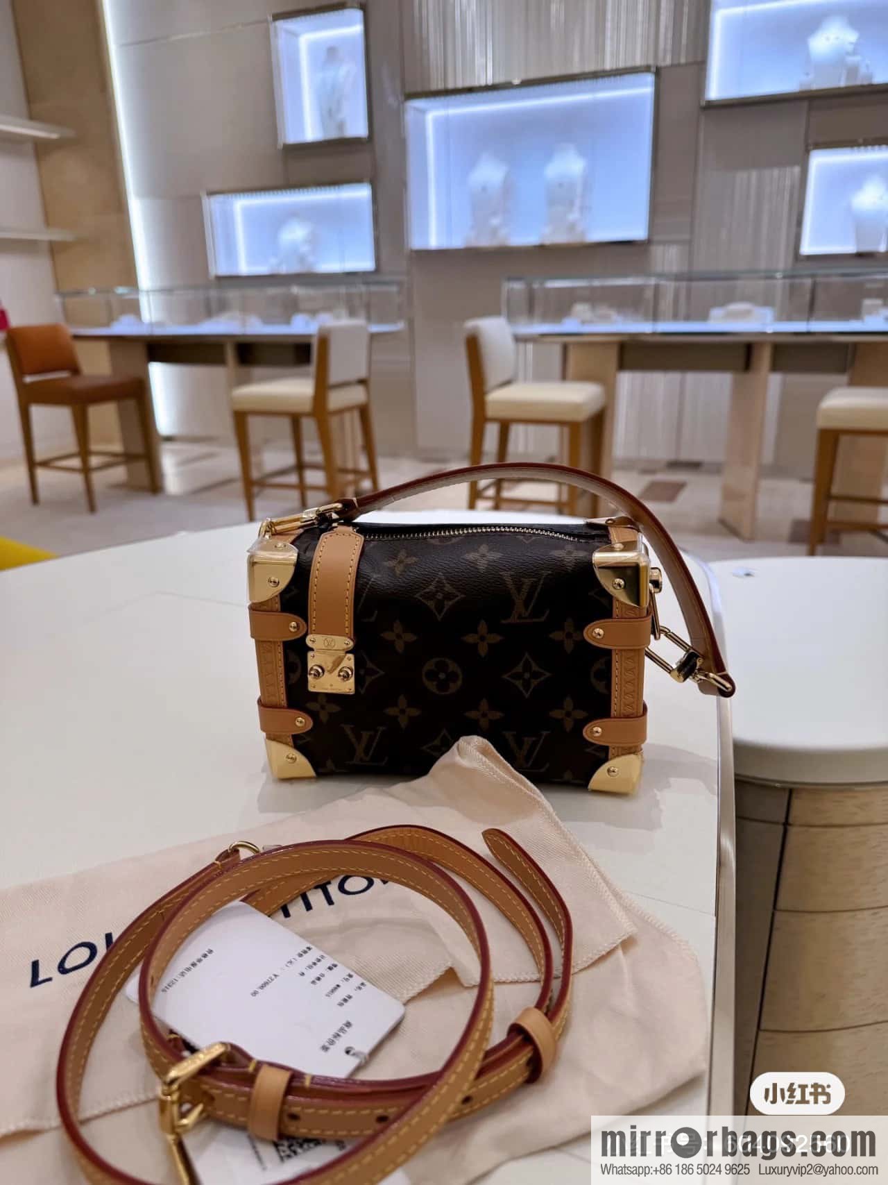 [Original order boutique] M46815 monogram mini soft box series side trunk mini handbag M46358 mini monogram