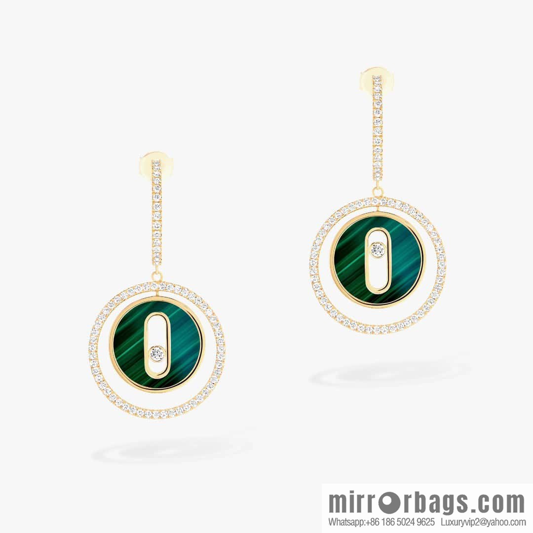 Messika LUCKY MOVE malachite earrings