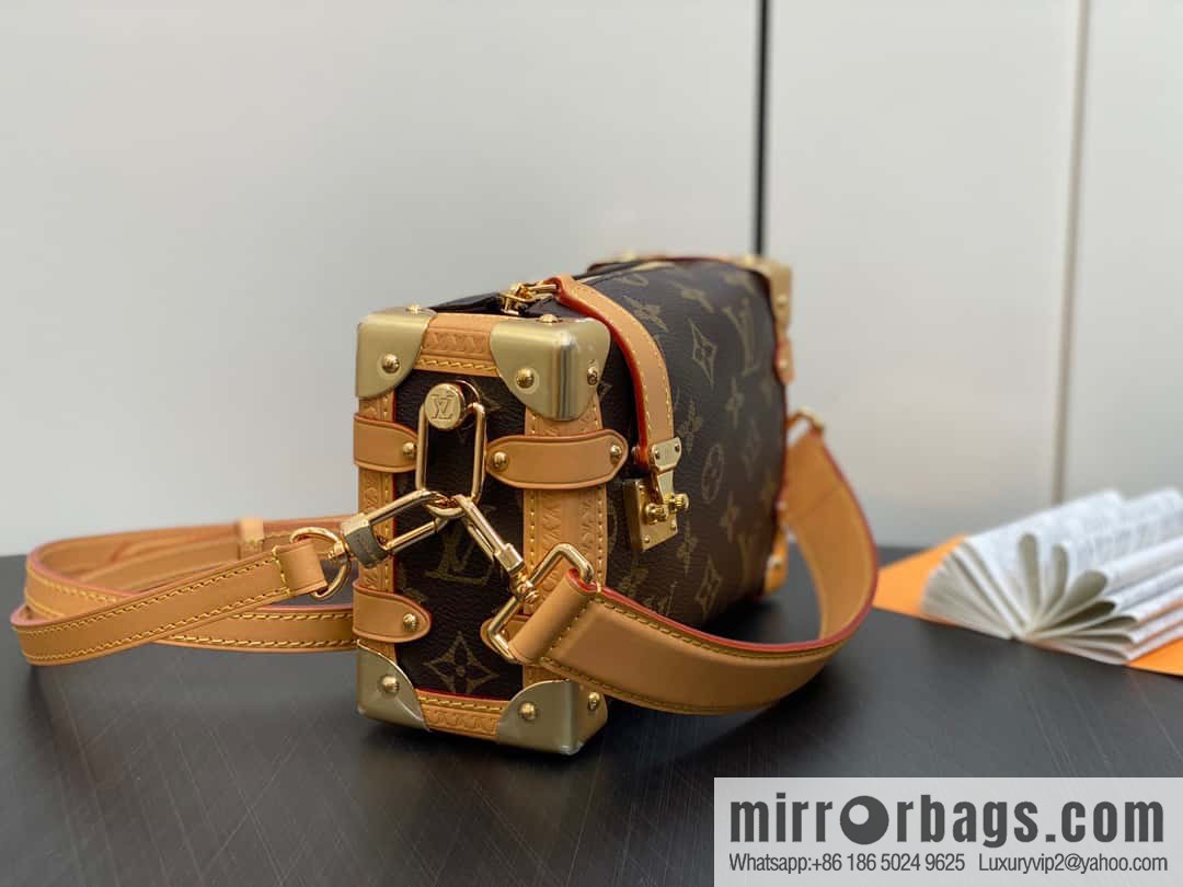 [Original order boutique] M46815 monogram mini soft box series side trunk mini handbag M46358 mini monogram