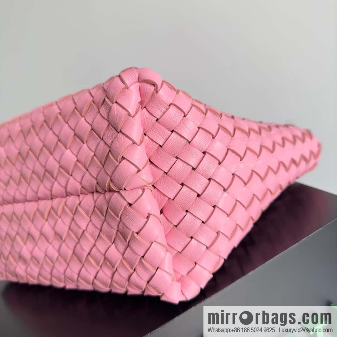 BV Mini Cabat limited edition mini vegetable basket BAG model; 709464 pink