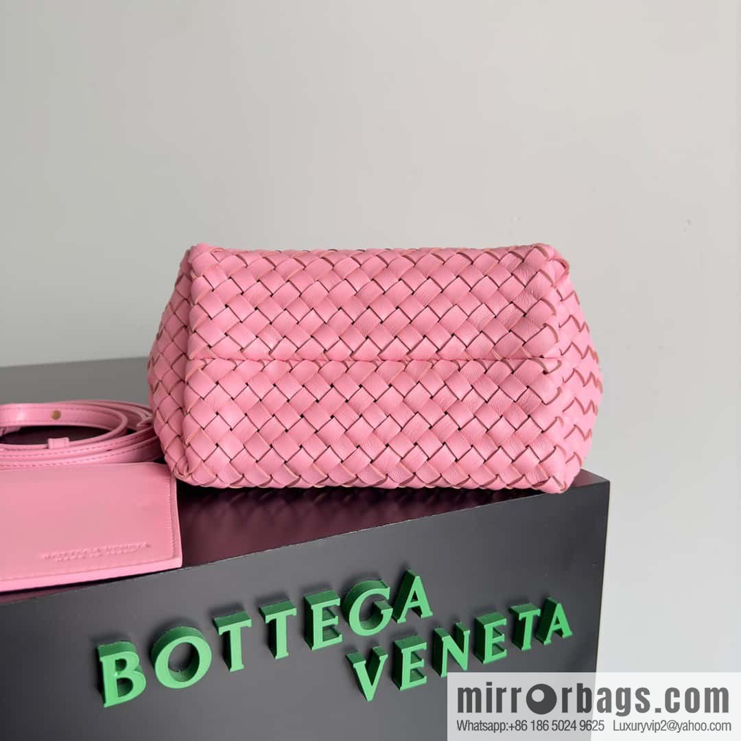 BV Mini Cabat limited edition mini vegetable basket BAG model; 709464 pink