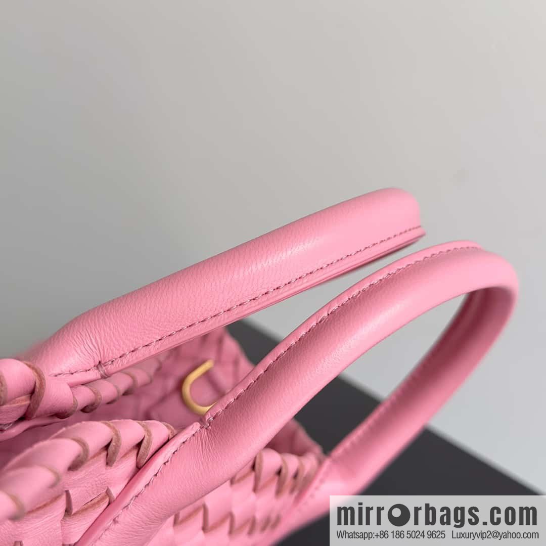 BV Mini Cabat limited edition mini vegetable basket BAG model; 709464 pink