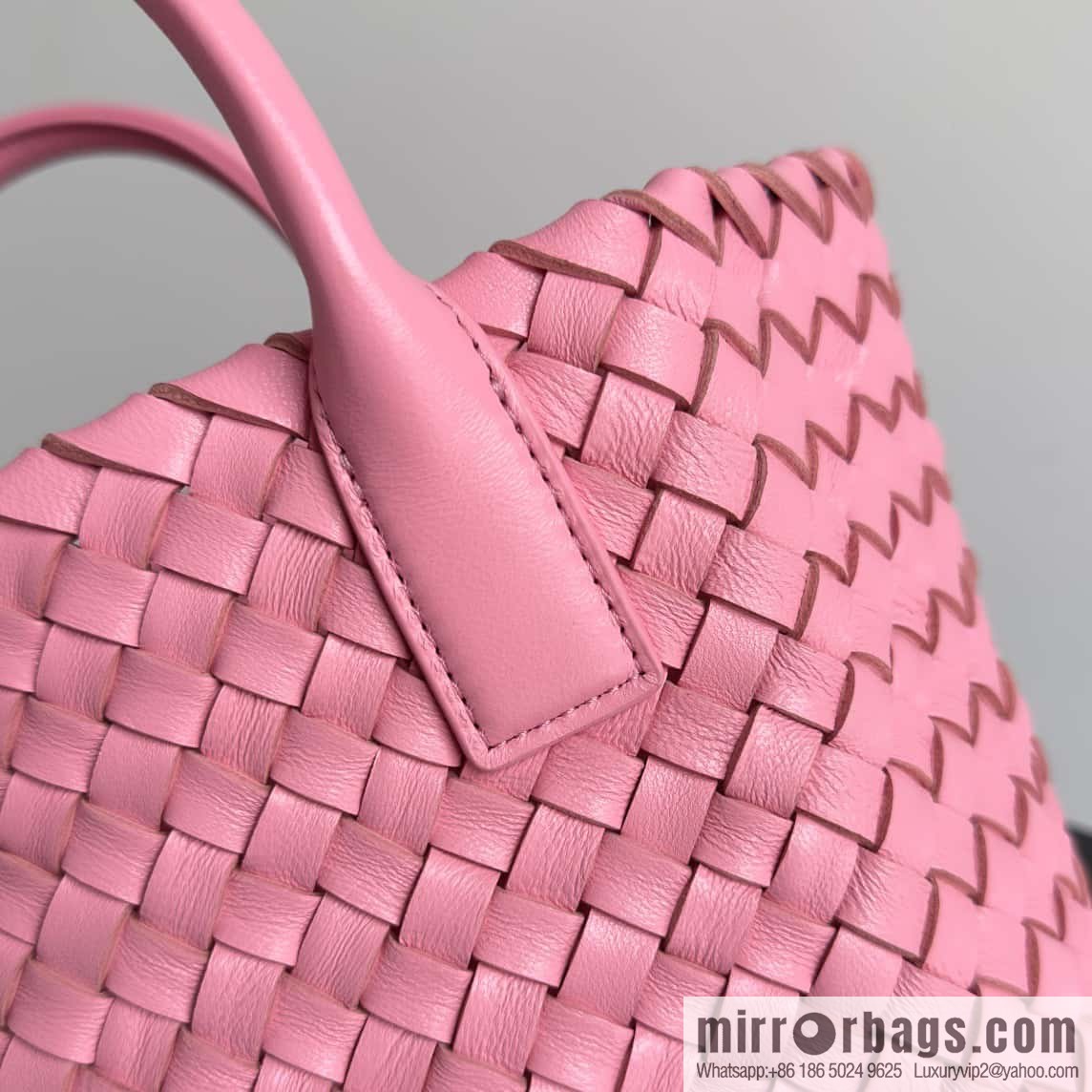 BV Mini Cabat limited edition mini vegetable basket BAG model; 709464 pink