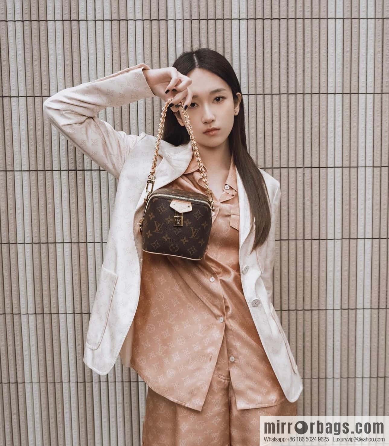[Original single boutique] M47096 monogram chain bag series JUST IN CASE handbag Just In Case handbag