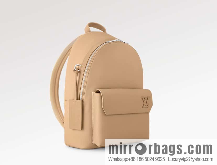 [Original single boutique] M23708 apricot, full leather backpack series TAKEOFF backpack LV NEW BACKPACK backpack