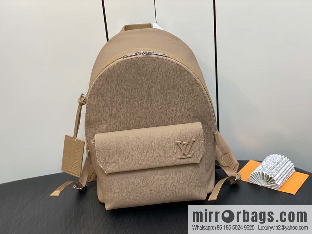 [Original single boutique] M23708 apricot, full leather backpack series TAKEOFF backpack LV NEW BACKPACK backpack