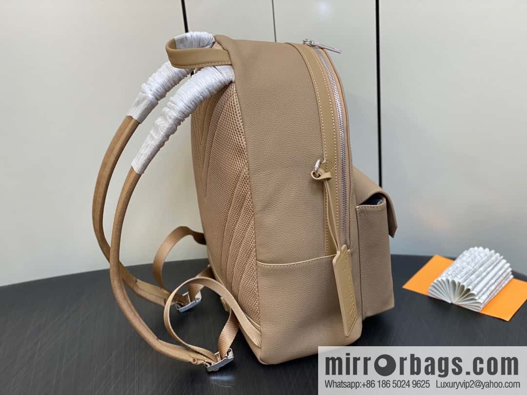 [Original single boutique] M23708 apricot, full leather backpack series TAKEOFF backpack LV NEW BACKPACK backpack