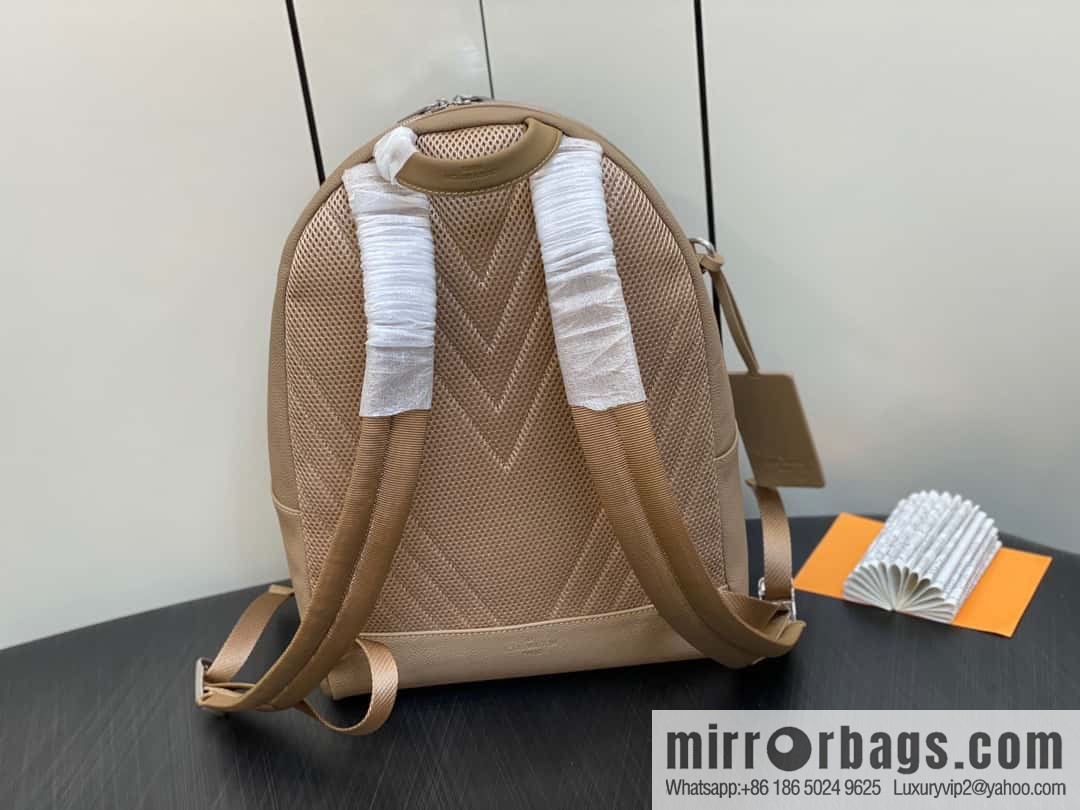 [Original single boutique] M23708 apricot, full leather backpack series TAKEOFF backpack LV NEW BACKPACK backpack