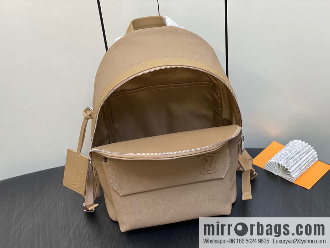 [Original single boutique] M23708 apricot, full leather backpack series TAKEOFF backpack LV NEW BACKPACK backpack