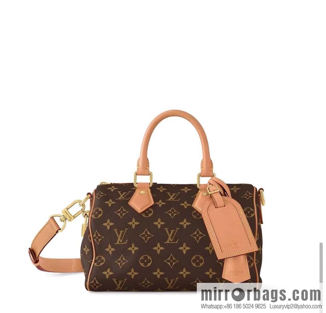 [Original order boutique] M24443 brown, full leather pillow bag speedy series SPEEDY P9 BANDOULIIZRE25 handbag