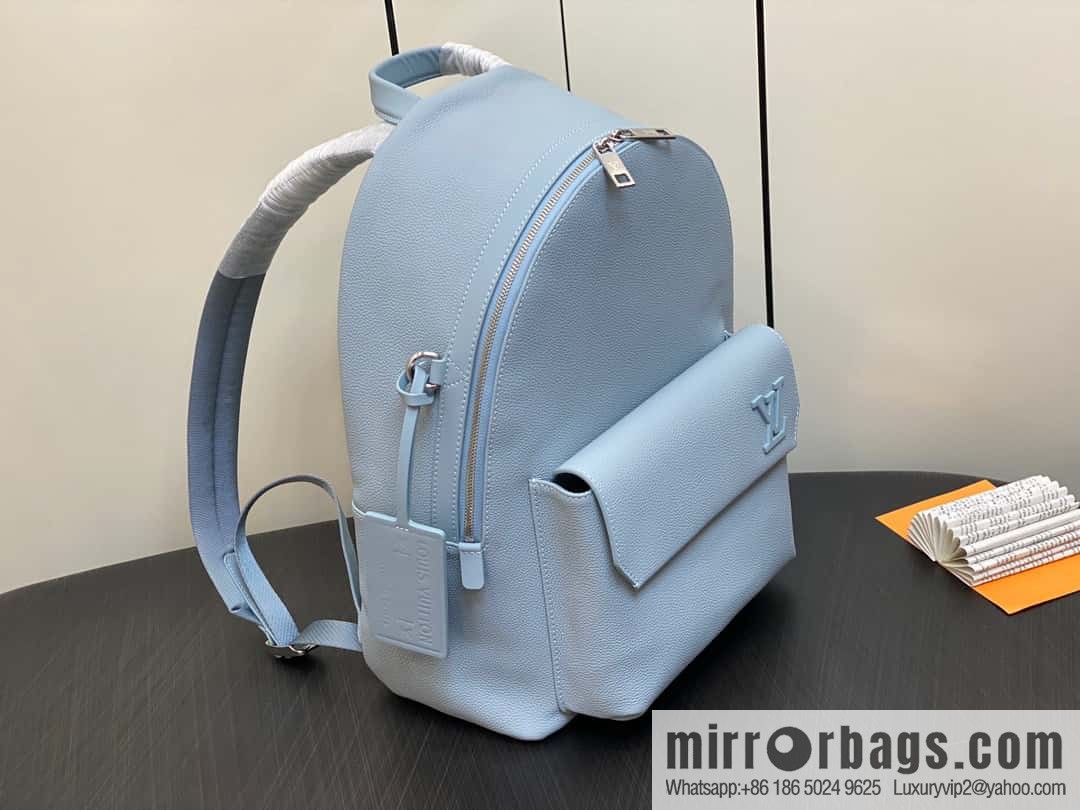 [Original single boutique] M23708 light blue, full leather backpack series TAKEOFF backpack LV NEW BACKPACK backpack