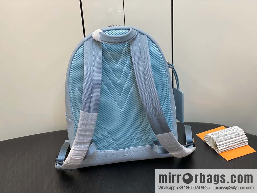 [Original single boutique] M23708 light blue, full leather backpack series TAKEOFF backpack LV NEW BACKPACK backpack