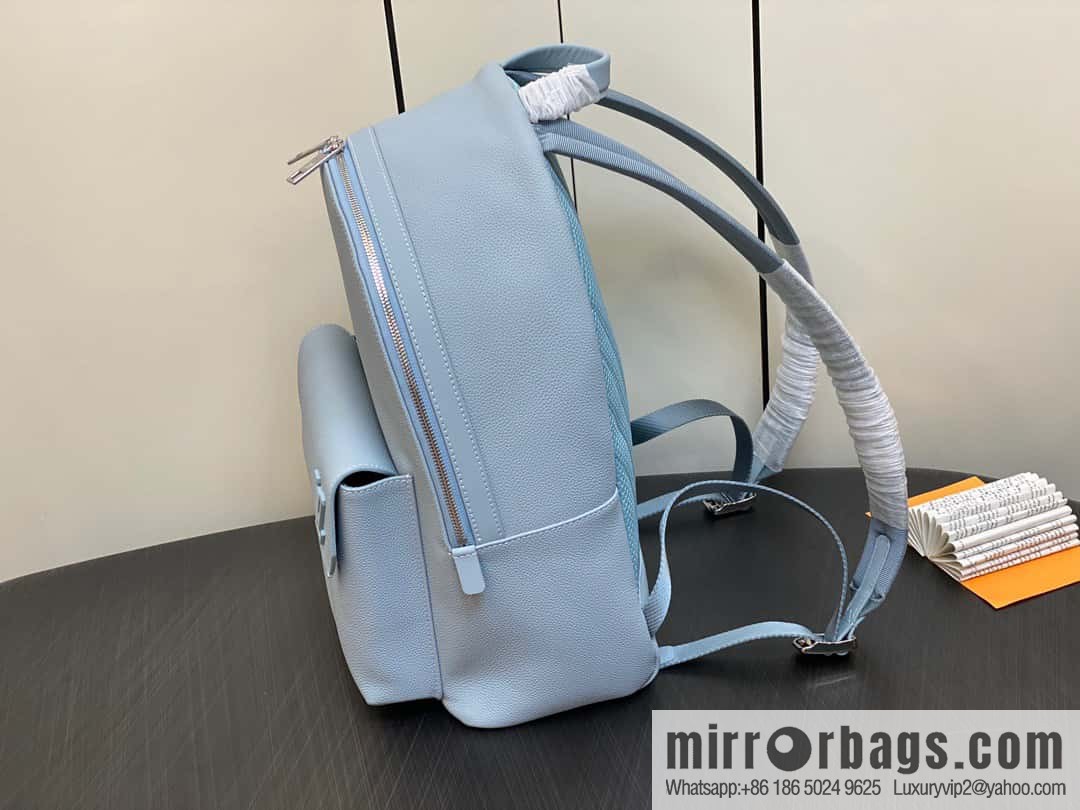[Original single boutique] M23708 light blue, full leather backpack series TAKEOFF backpack LV NEW BACKPACK backpack