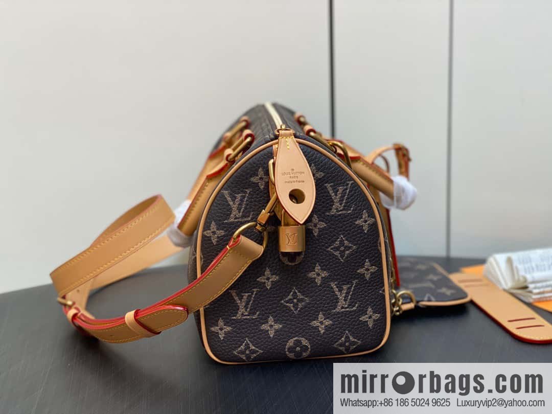 [Original order boutique] M24443 brown, full leather pillow bag speedy series SPEEDY P9 BANDOULIIZRE25 handbag