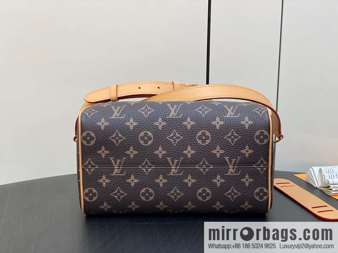 [Original order boutique] M24443 brown, full leather pillow bag speedy series SPEEDY P9 BANDOULIIZRE25 handbag
