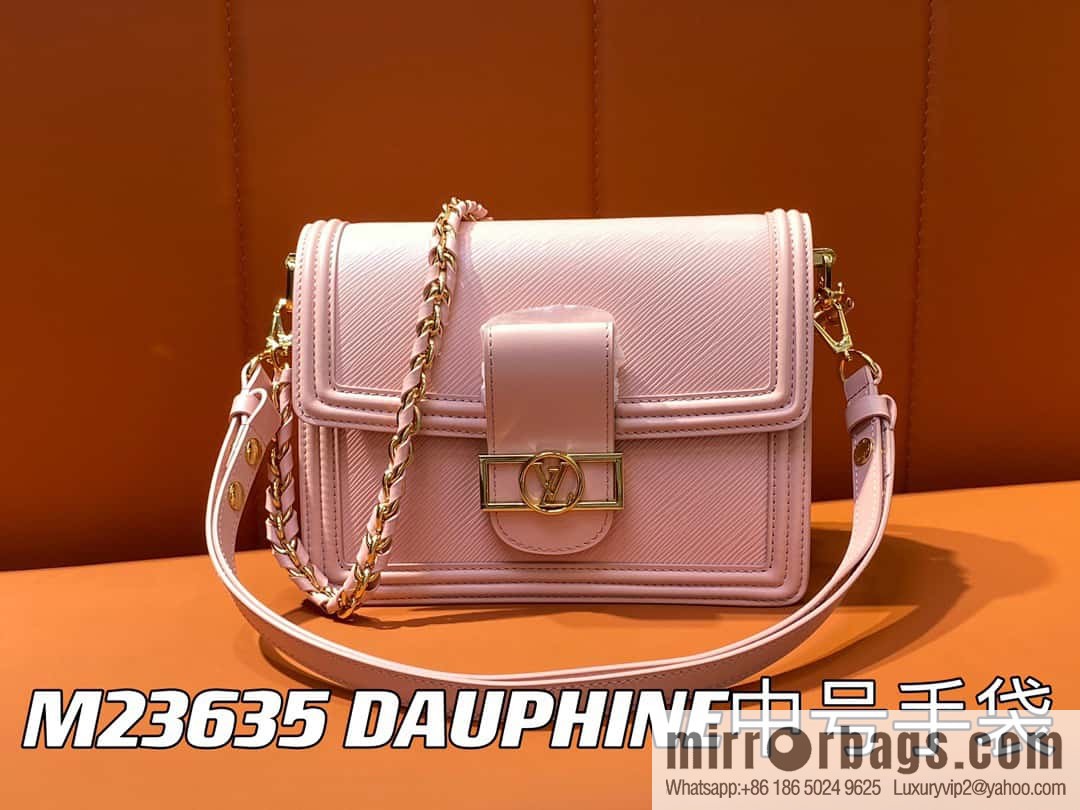 [Original order boutique] M23635 pink epi Daphne series DAUPHINE medium handbag M23635 this Dauphine medium handbag