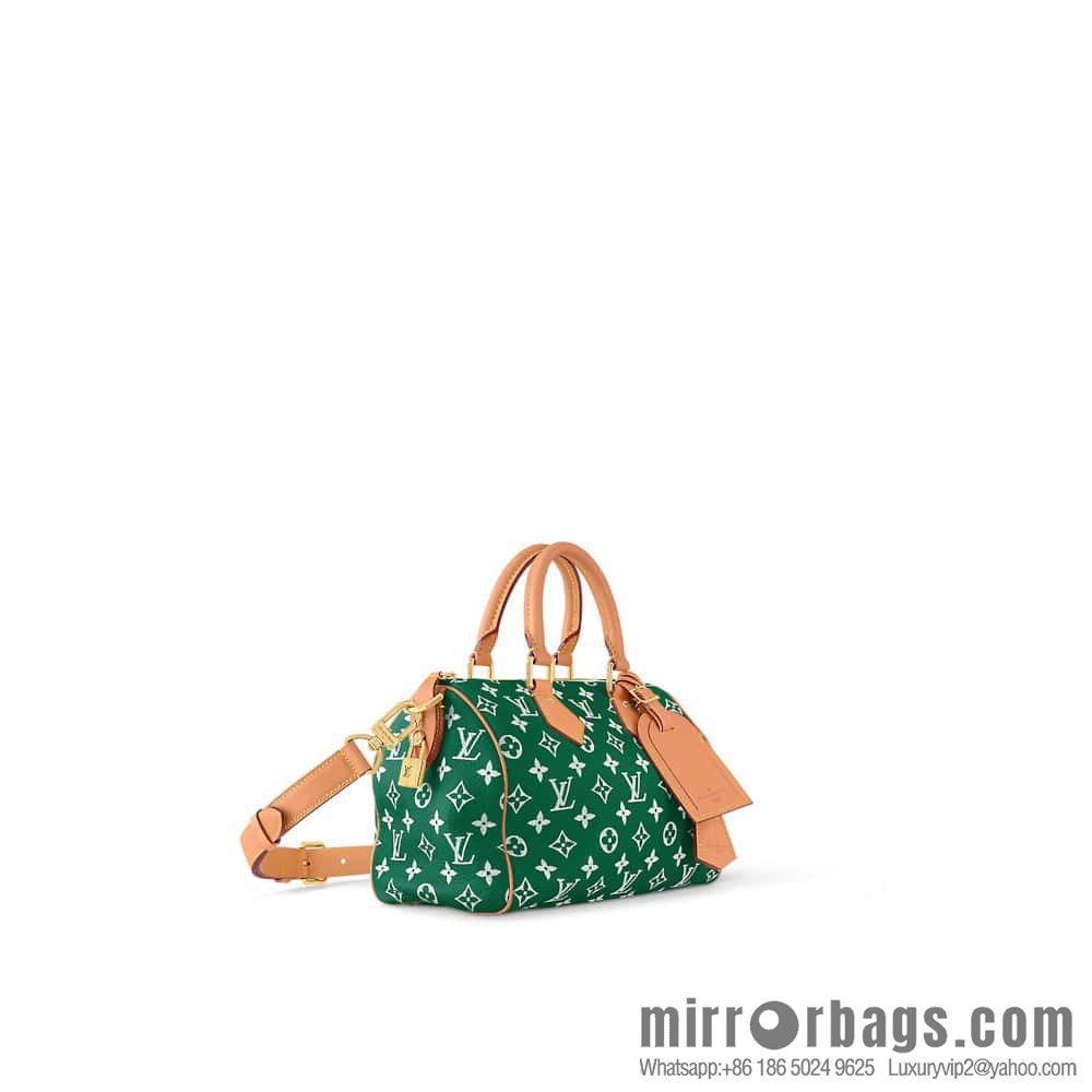 [Original order boutique] M24423 green, full leather pillow bag speedy series SPEEDY P9 BANDOULIIZRE25 handbag