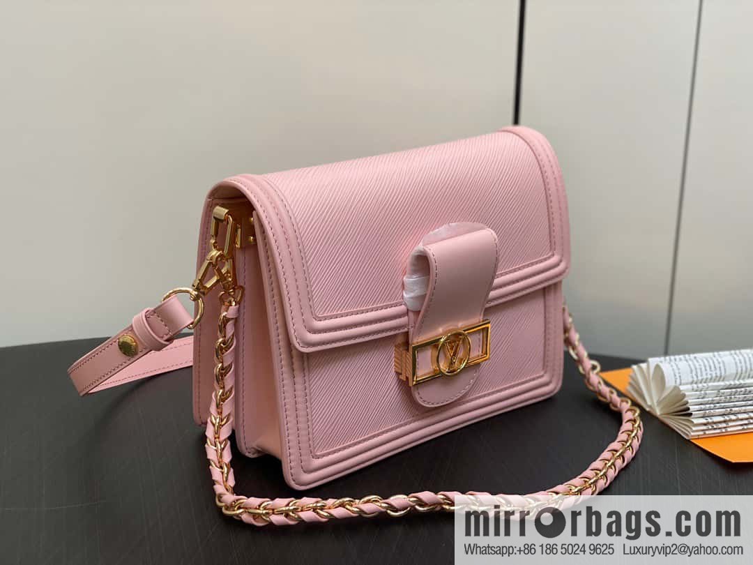 [Original order boutique] M23635 pink epi Daphne series DAUPHINE medium handbag M23635 this Dauphine medium handbag