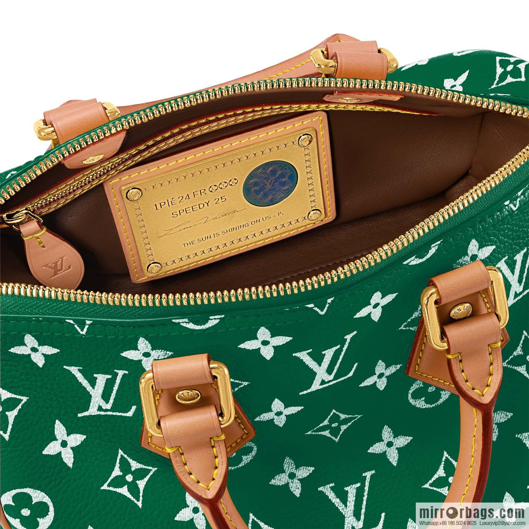 [Original order boutique] M24423 green, full leather pillow bag speedy series SPEEDY P9 BANDOULIIZRE25 handbag