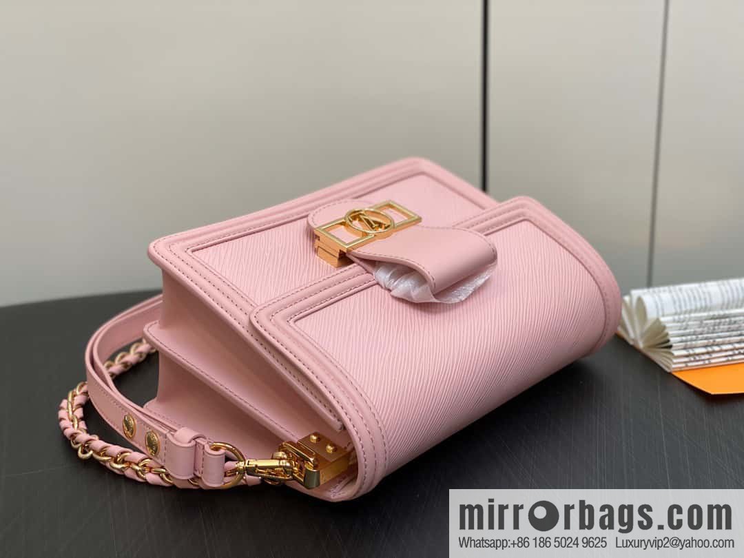 [Original order boutique] M23635 pink epi Daphne series DAUPHINE medium handbag M23635 this Dauphine medium handbag